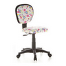 Swivel Chair – Children KIDDY TOP with colourful heart pattern, black frame and castors by hjh OFFICE
