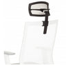 Black Headrest KS ASPEN with white padding and adjustable support arm by hjh OFFICE