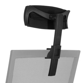 Black Headrest KS PORTO with padded support and adjustable holding arm by hjh OFFICE