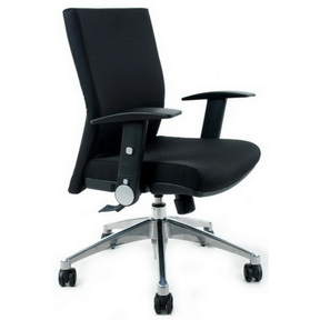 Professional Office Chair LAGUNA PRO with black fabric upholstery and glossy base by hjh OFFICE