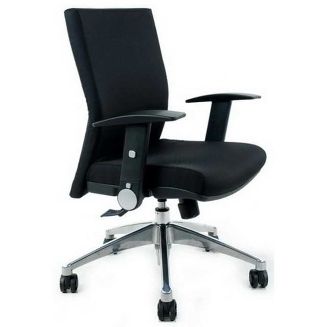 Professional Office Chair LAGUNA PRO with black fabric upholstery and glossy base by hjh OFFICE