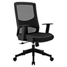 Professional Office Chair LAVITA in black with mesh backrest and armrests by hjh OFFICE