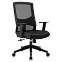 Profi-Bürostuhl LAVITA in Schwarz mit Netzrückenlehne und Armlehnen von hjh OFFICE