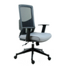 Professional Office Chair LAVITA in black and grey with mesh backrest and armrests by hjh OFFICE