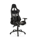 Gaming chair LEAGUE PRO in black and white with integrated headrest and armrests by hjh OFFICE