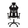 Gaming chair LEAGUE PRO I in black and white with integrated headrest and armrests by hjh OFFICE