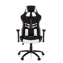 Gaming chair LEAGUE PRO I in black and white with integrated headrest and armrests by hjh OFFICE