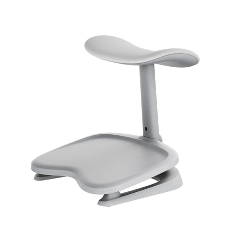 White LiberNovo Omni StepSync footrest with curved shape and adjustable tilt by Libernovo