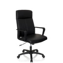 Black Professional Executive Chair LISSO with faux leather cover and armrests by hjh OFFICE