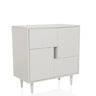 White Chest of drawers LYKKJA with four offset front flaps and conical legs by hjh LIVING