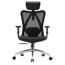 Professional Office Chair M18-M148 in black with mesh backrest and chromed base by Sihoo