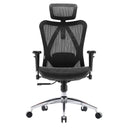 Professional Office Chair M57-M015 with black mesh cover, headrest and chrome base by Sihoo