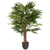 Green Artificial plant MANGO with dense leaves in a black pot by hjh OFFICE