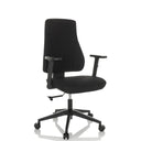 Black Professional Office Chair MATHES with armrests and five castors by hjh OFFICE