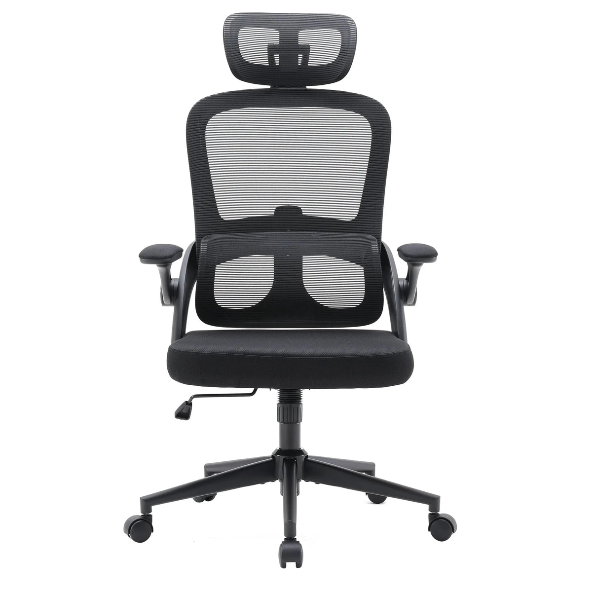 Professional Office Chair MC102C-M101 in black with mesh backrest and headrest by Sihoo