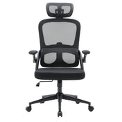 Professional Office Chair MC102C-M101 in black with mesh backrest and headrest by Sihoo