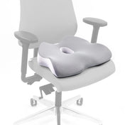 Grey Seat Cushion MEDISIT IV with a central cutout on an office chair by hjh OFFICE