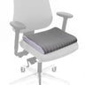 Grey Seat Cushion MEDISIT V on a white office chair by hjh OFFICE