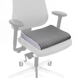Grey Seat Cushion MEDISIT V on a white office chair by hjh OFFICE