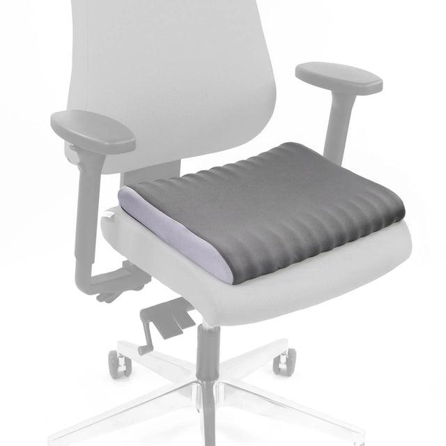 Grey Seat Cushion MEDISIT V on a white office chair by hjh OFFICE