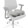 Grey Seat Cushion MEDISIT VIII with ergonomic shape on an office chair by hjh OFFICE