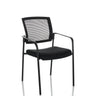 Black guest chair MEET B with mesh backrest and armrests by hjh OFFICE