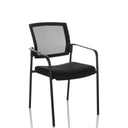 Black guest chair MEET B with mesh backrest and armrests by hjh OFFICE
