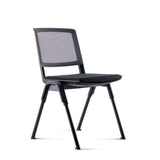 Black guest chair MEET WA with mesh backrest and padded seat by hjh OFFICE