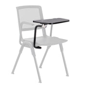 Black Clipboard MEET WA with sturdy metal brackets on a chair by hjh OFFICE