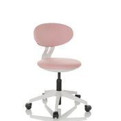 Pink Swivel Chair – Children MINIMOVO with white base and castors by hjh OFFICE
