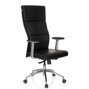 Luxury Executive Chair MONZA 20 with black cover, armrests and a five-star base by hjh OFFICE