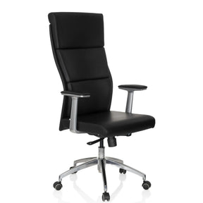 Luxury Executive Chair MONZA 20 with black cover, armrests and a five-star base by hjh OFFICE