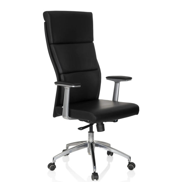 Luxury Executive Chair MONZA 20 with black cover, armrests and a five-star base by hjh OFFICE