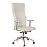 Luxury Executive Chair MONZA 20 in cream-white upholstery with a chromed base by hjh OFFICE