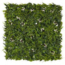 Green Plant mat MORE GREEN I with dense fern leaves and small white flowers by hjh OFFICE