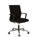 Black Professional Office Chair MOVE-TEC 3D with armrests and glossy star base by hjh OFFICE