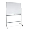 Whiteboard MULTIBOARD I with a white writing surface and silver frame on castors by hjh OFFICE