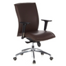 Luxury Executive Chair MURANO 10 in dark brown with armrests and a chrome base by hjh OFFICE