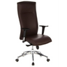 Luxury Executive Chair MURANO 20 in dark brown with armrests and chromed base by hjh OFFICE