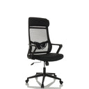 Black Home Office Chair NEKEO with mesh backrest and armrests by hjh OFFICE