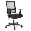 Black Home Office Chair OFFICE R8 with mesh backrest and armrests by hjh OFFICE