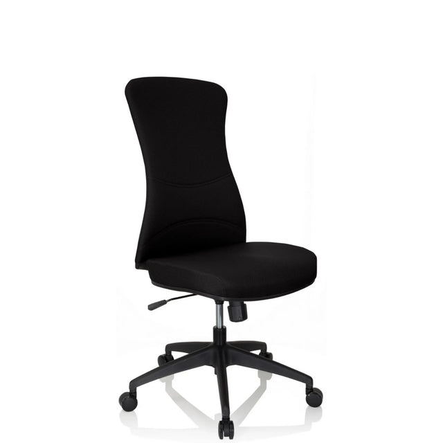 Black Professional Office Chair OFFICE XT with fabric upholstery and five castors by hjh OFFICE