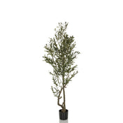 Green Artificial plant OLIVE I with slender growth in a black plant pot by hjh OFFICE