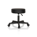 Black Swivel stool OPERATOR I with padded seat and five castors by hjh OFFICE