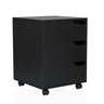 Black Mobile Drawer Unit ORGANISER I with three drawers and four castors by hjh OFFICE