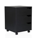 Black Mobile Drawer Unit ORGANISER I with three drawers and four castors by hjh OFFICE