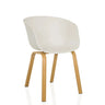 White Shell chair OSLO W with four light wooden legs by hjh LIVING