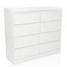 White Chest of drawers OSOYRO with eight drawers and a shelf by hjh LIVING