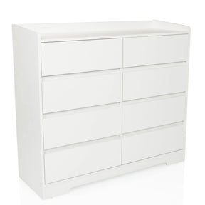White Chest of drawers OSOYRO with eight drawers and a shelf by hjh LIVING