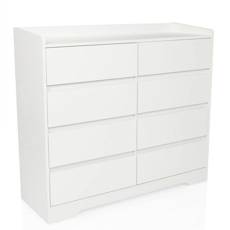 White Chest of drawers OSOYRO with eight drawers and a shelf by hjh LIVING